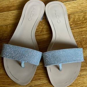 Aldo Silver Rhinstone Sandals